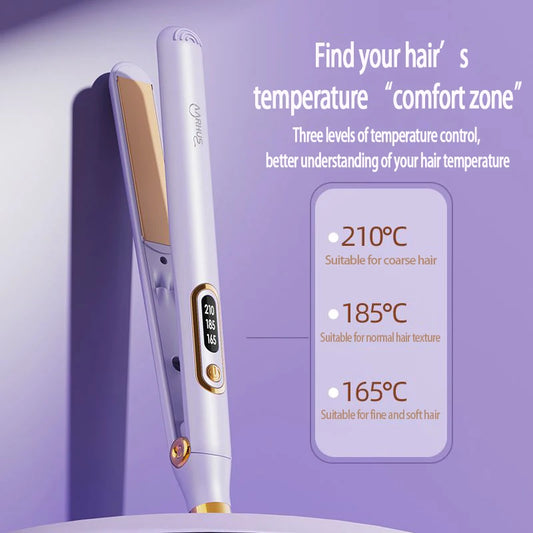 2-in-1 Professional Hair Straightener & Curler | Negative Ion Essential Oil Styler