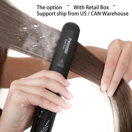Steam Hair Straightener – Professional Ceramic Vapor Flat Iron (450°F)